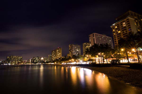 Waikiki at night