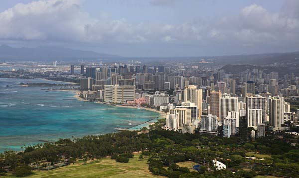 Waikiki from Diamond Head Crater