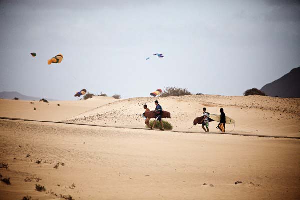 Sand and surfers...